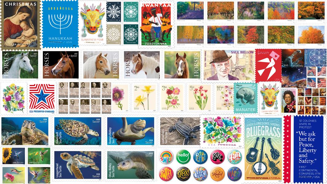 U.S. Postal Service Reveals Holiday Joy Stamps for 2024 - Newsroom 